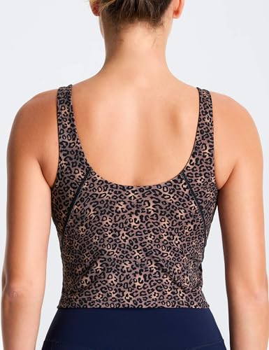 Image of THE GYM PEOPLE Womens' Sports Bra Longline Wirefree Padded with Medium Support