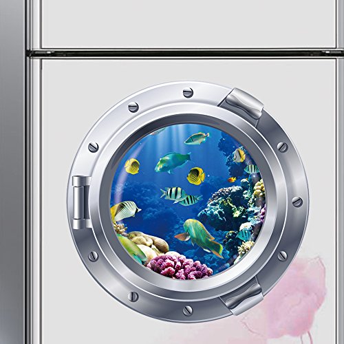 Vinilo decorativo redondo azul 43 cm x 43 cm para pared miniatura 2
