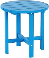 Vista 26 de Costaelm Mesas Laterales Cuadradas para Exteriores, Mesas de Patio Adirondack para Exteriores, Mesa Lateral de Patio de HDPE Resistente a