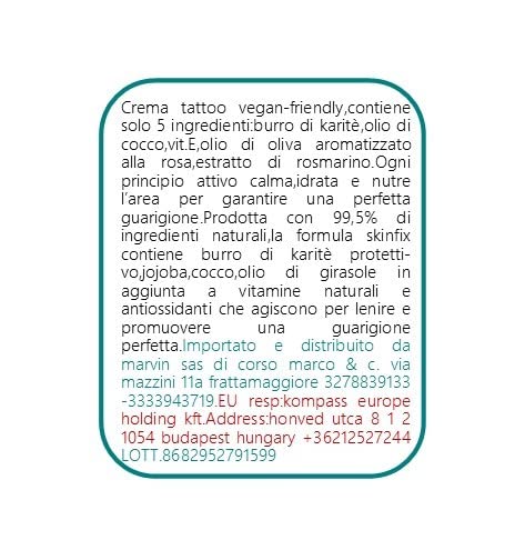 Tatuaggio cura crema burro vegana. sacred butter