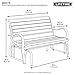 LIFETIME 60276 Glider Bench, Harbor Gray