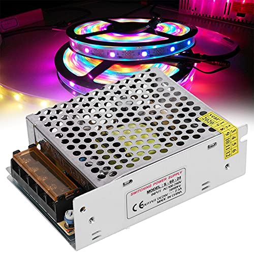 Image of AC to DC Converter, Aluminum Alloy Switch Power Supply Driver Adapter, DC24V LED Screen Strip Light 3D Printer Power Supply(S-60-24(24V /2.5A /60W)AC100-240V)