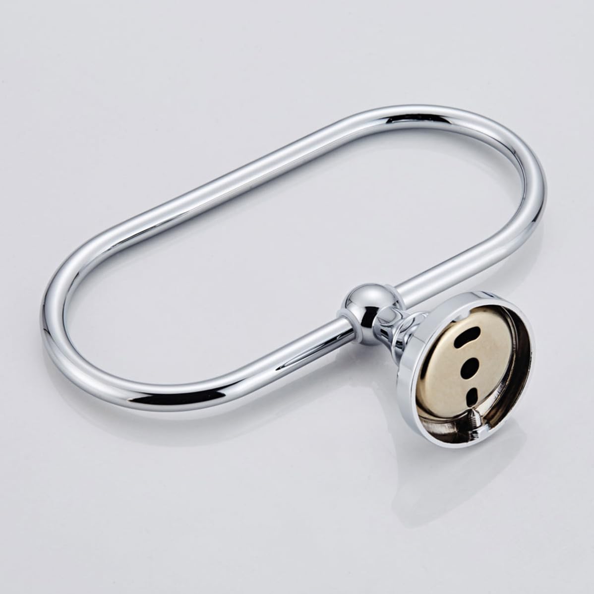 Toallero de Aro Ovalado de Cobre, Moderno y Simple para Baño