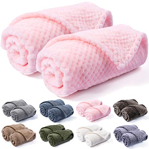 Image of Dog Cat Pet Blanket, Warm Soft Fuzzy, 100% Polyester Microfiber, Single Layered, S /24 inch x 32 inch, Bright Pink