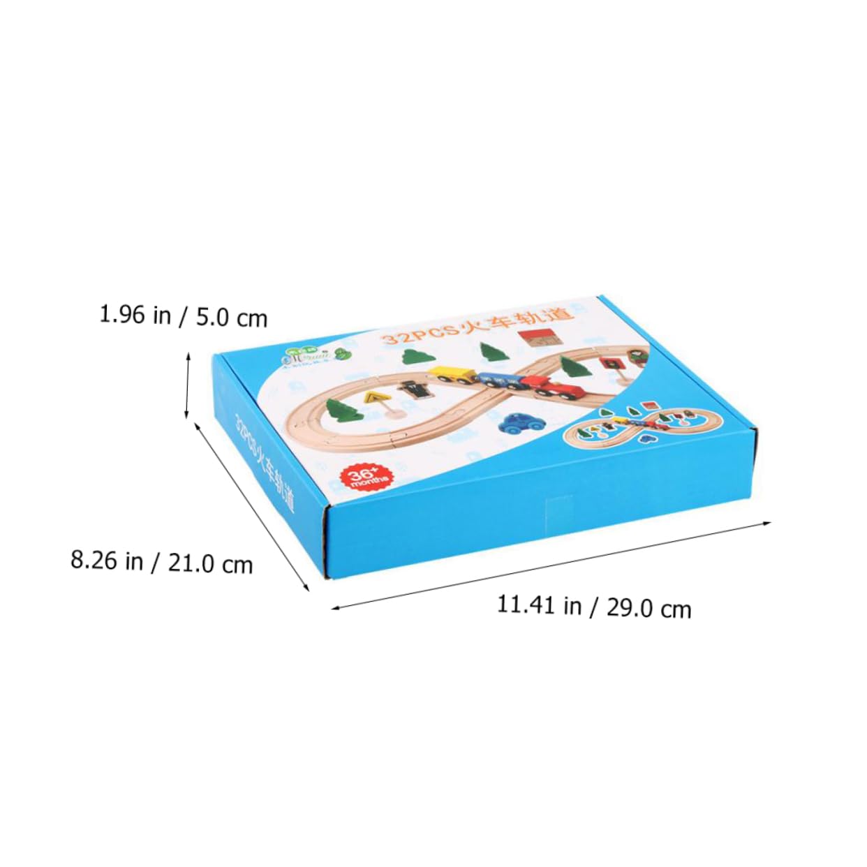1 Set Di 32 Pezzi Puzzle Giocattoli in Legno Di Faggio Vagone Ferroviario Giocattoli Educativi Puzzle Per Bambini