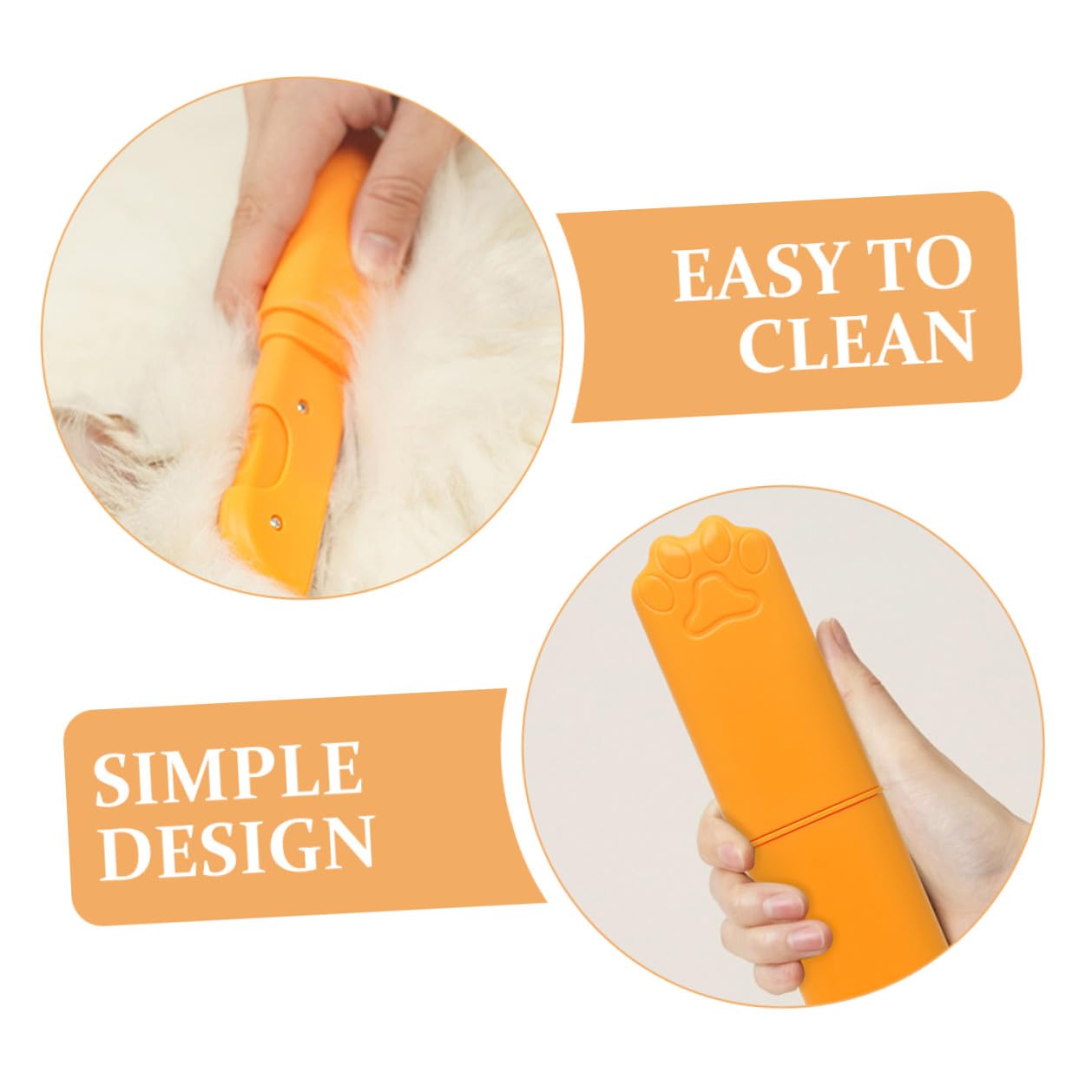 BESPORTBLE Pet Dematting Comb Dog Grooming Brush Small Hair Comb with Fine Teeth for Shedding and Detangling, Orange, Suitable for Cats and Small Dogs