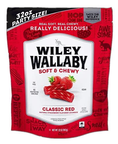 classic red licorice, 32 ounce resealable bag