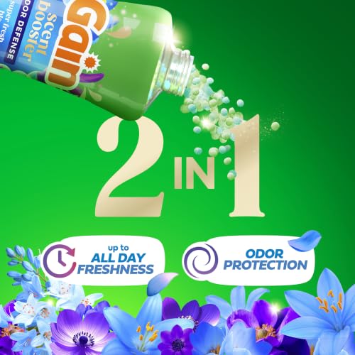 Image of Gain In-Wash Laundry Scent Booster Beads, Long-Lasting Fresh Beads for All Day Freshness and Odor Protection, Super Fresh Blast (Packaging May Vary), 21.1 Ounce (Pack of 4)
