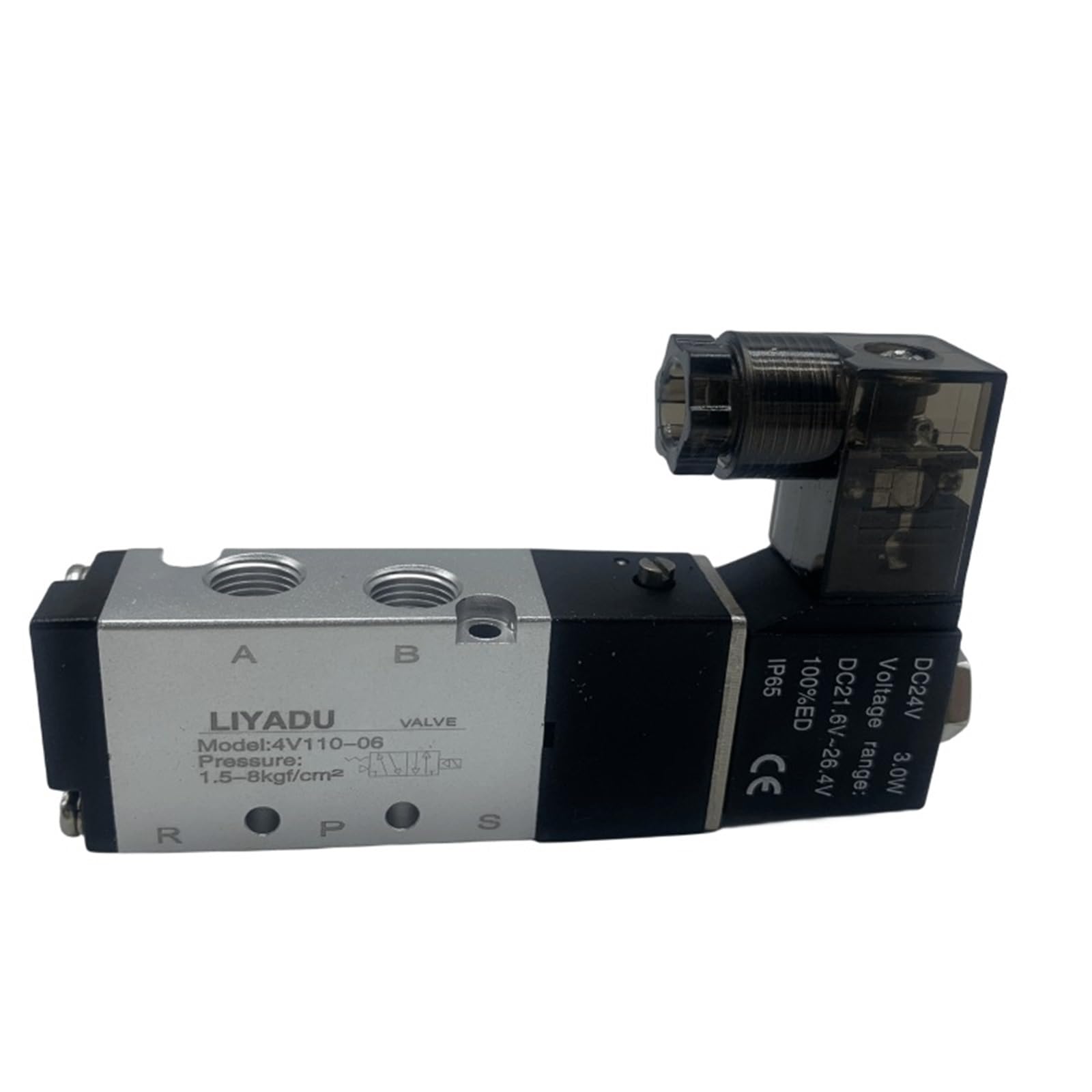 4V110-06 1/8" pneumatisches Steuermagnetventil 5 Wege 2 Positionen DC 24V DC 12V AC 110V AC220V mit 4mm 6mm 8mm passenden Luftventilen(Wire W 4v110-06,DC 12V)