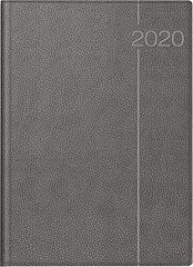 rido/idé 702750484 Buchkalender Conform (1 Seite = 1 Tag, 210 x 291 mm, Kunstleder-Einband Derby, Kalendarium 2020) grau
