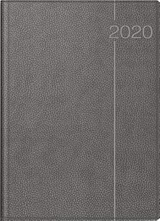 rido/idé 702750484 Buchkalender Conform (1 Seite = 1 Tag, 210 x 291 mm, Kunstleder-Einband Derby, Kalendarium 2020) grau