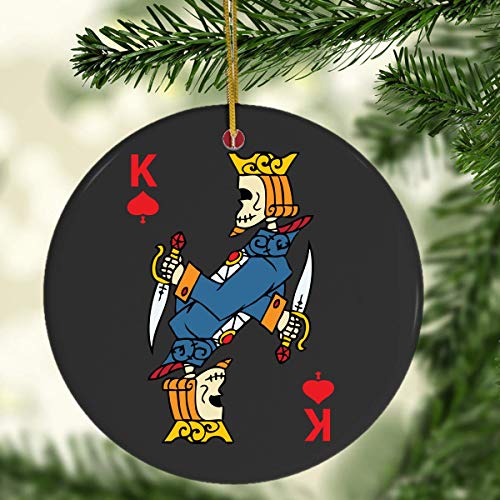 Pure's Designs King-King Skull-King Playing Card-King Poker Card Ornament