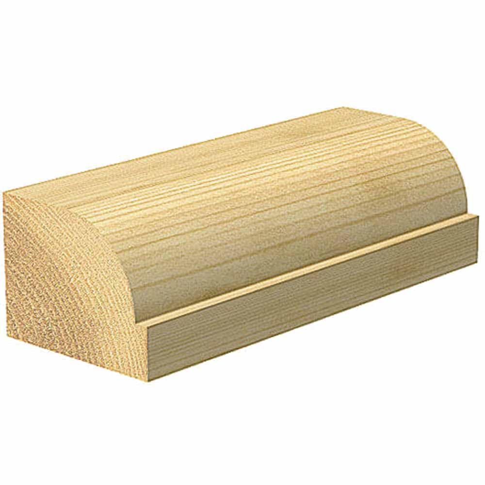 Trend Profesjonalny frez owalny z prowadzeniem łożyskowym, promień 6 mm, trzpień 1/4 cala, średnica cięcia 24,7 mm i długość cięcia 12 mm, dwa łożyska, węglik spiekany (TCT), 46/125X1/4TC