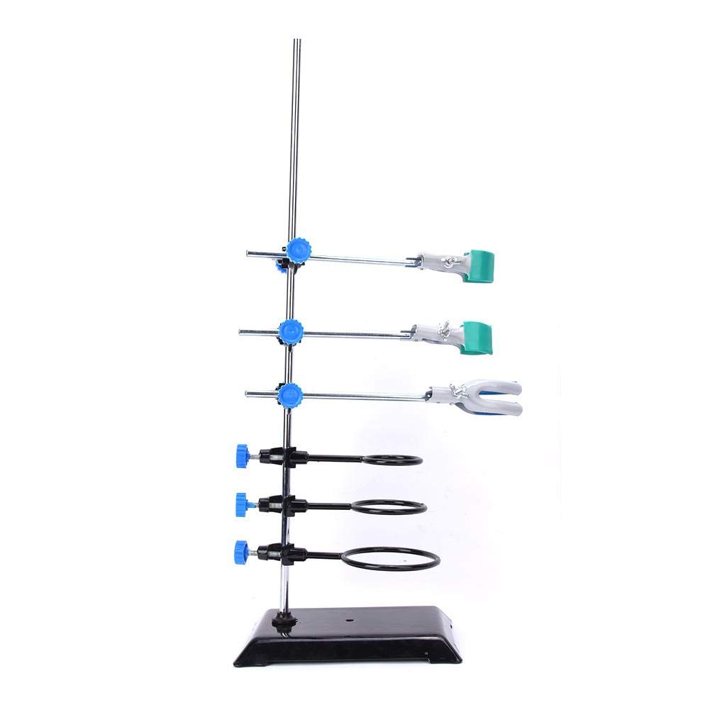Walfront Mini Lab Support, Labor Ständer Halter Labor Clamp Flaschenhalter Kondensatorständer Clip Set, Unterstützung Laborstativ für Chemie Physikalische Experiment