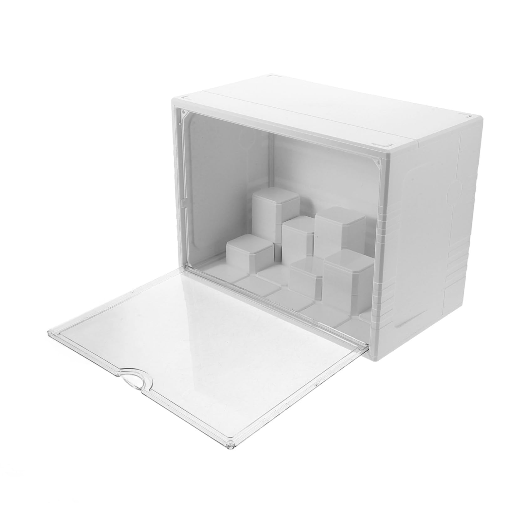 Gatuida Acrylvitrine für Figuren Transparente Regale aus Acryl Präsentationsständer für Sammlerstücke Stapelbare Schutzboxen aus Acryl Mini-spielzeugauslage