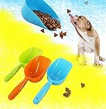 3 x Kunststoff-Futterschaufel, multifunktional, Süßigkeitenfarbe für Hunde Welpen Katzen Futterschaufel Futterschaufel für Vögel Haustier Haustierbedarf (zufällige Farbe)