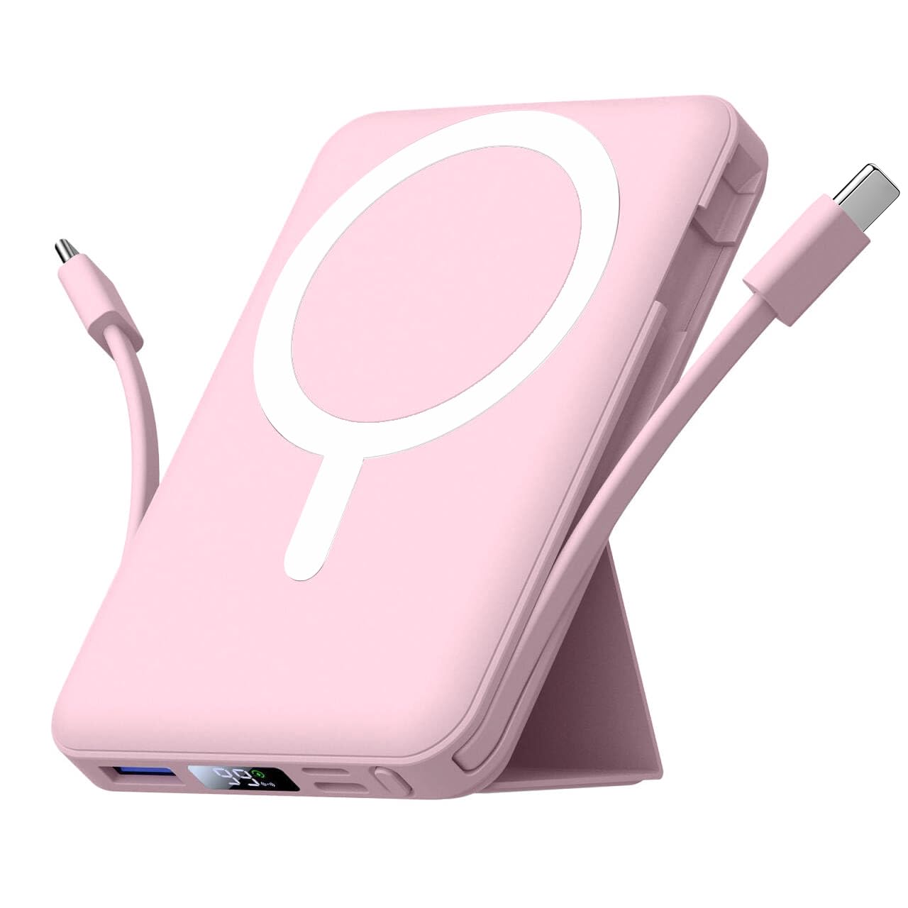 Azmuth Power Bank, für Magsafe Powerbank iPhone 10000mAh, Magnetische Power Bank Wireless Schnellladen mit LED Display Tragbares Ladegerät Akkuspack für iPhone 17/16/15/14/13/12/Pro/Pro Max
