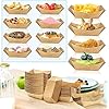 MotBach 400 Pack 1/4 Lb Disposable Paper Food Boat Trays - Small Kraft Snack Containers For Parties