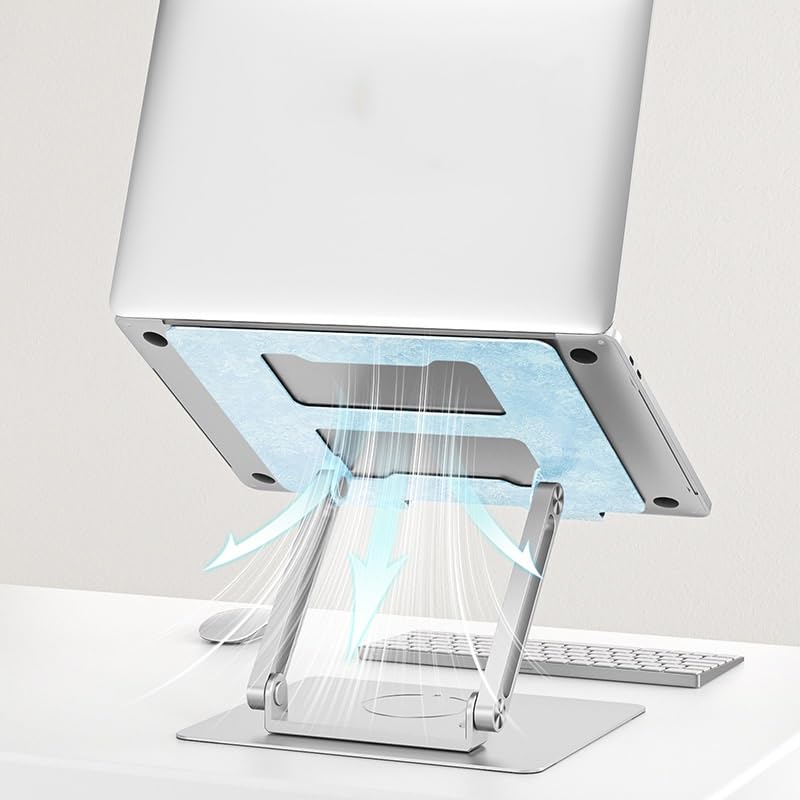 Support d'ordinateur portable avec dissipation thermique active et rotation