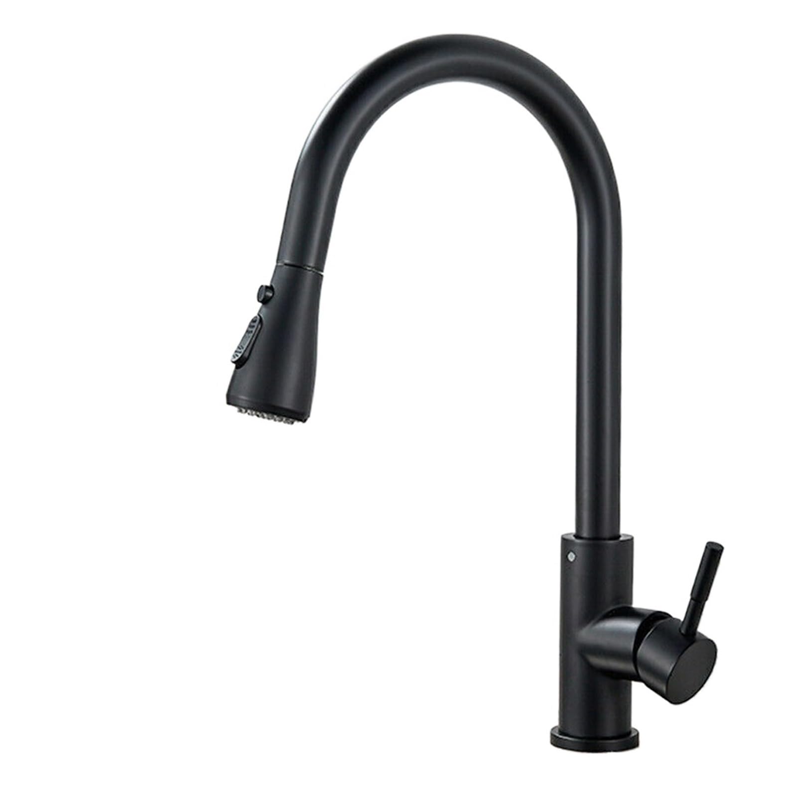 Robinet d'évier de cuisine mitigeur noir mat au design contemporain épuré