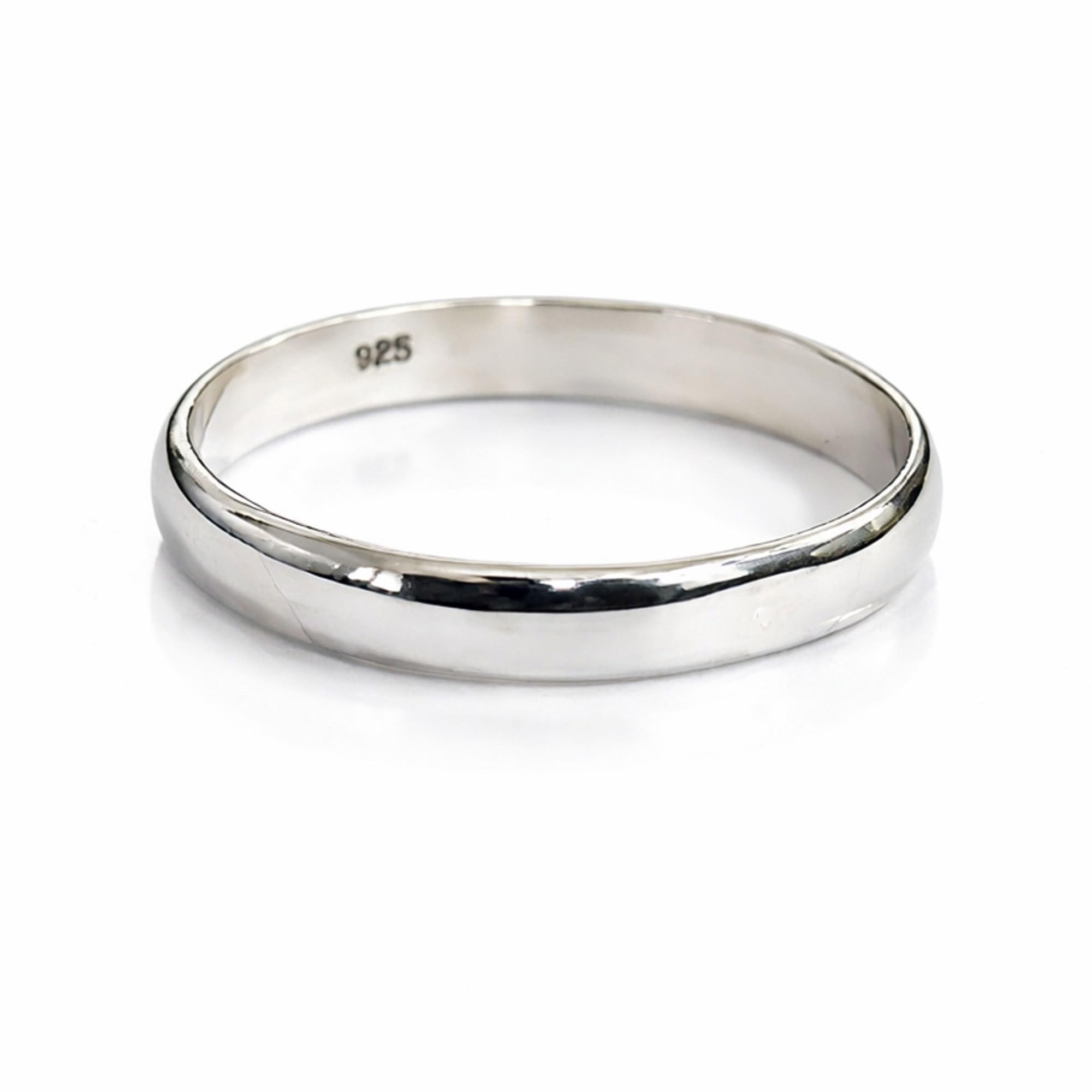Sechi 925 Sterling Silver Plain Customized Band Ring for Mens and Women | 925 Stamped Stacking Thumb Finger Ring Boys & Girls | Gift for him her | Chandi Ring | Thumb Ring | 6 Month Warranty