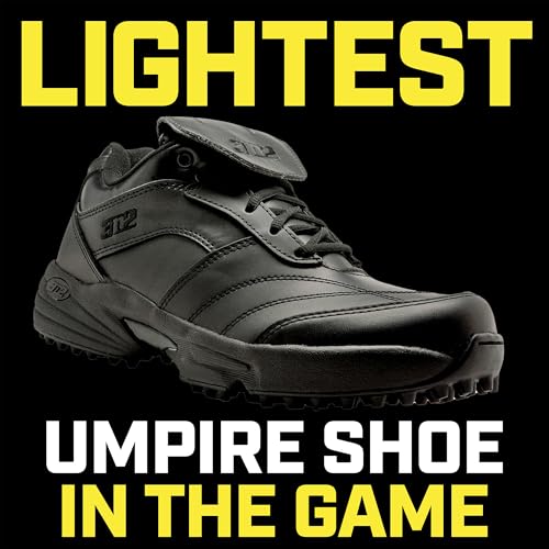 3N2 Men\'s Baseball Umpire Officiating Shoe Reaction Field Lo, Black, D & EE Widths (Size 8.5 Wide)