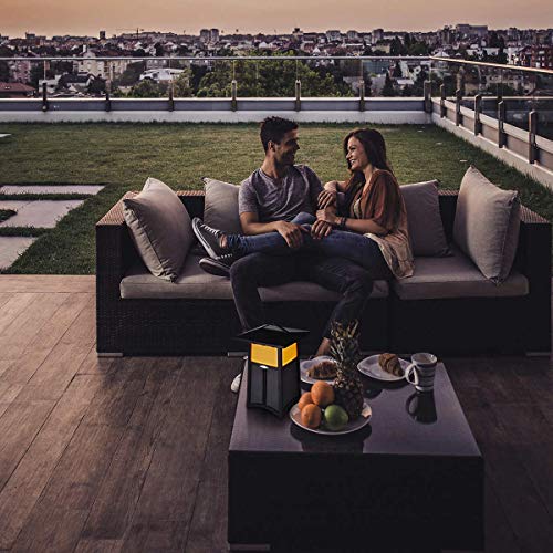 ar portable wireless speaker with led flickering flame light