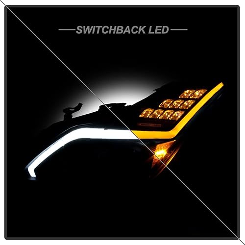 Miniatura 6 de ACANII - Para [HID/Xenon sin AFS] 2008-2013 Infiniti G37 14-15 Q60 Coupé Full LED Switchback Proyector Faros delanteros