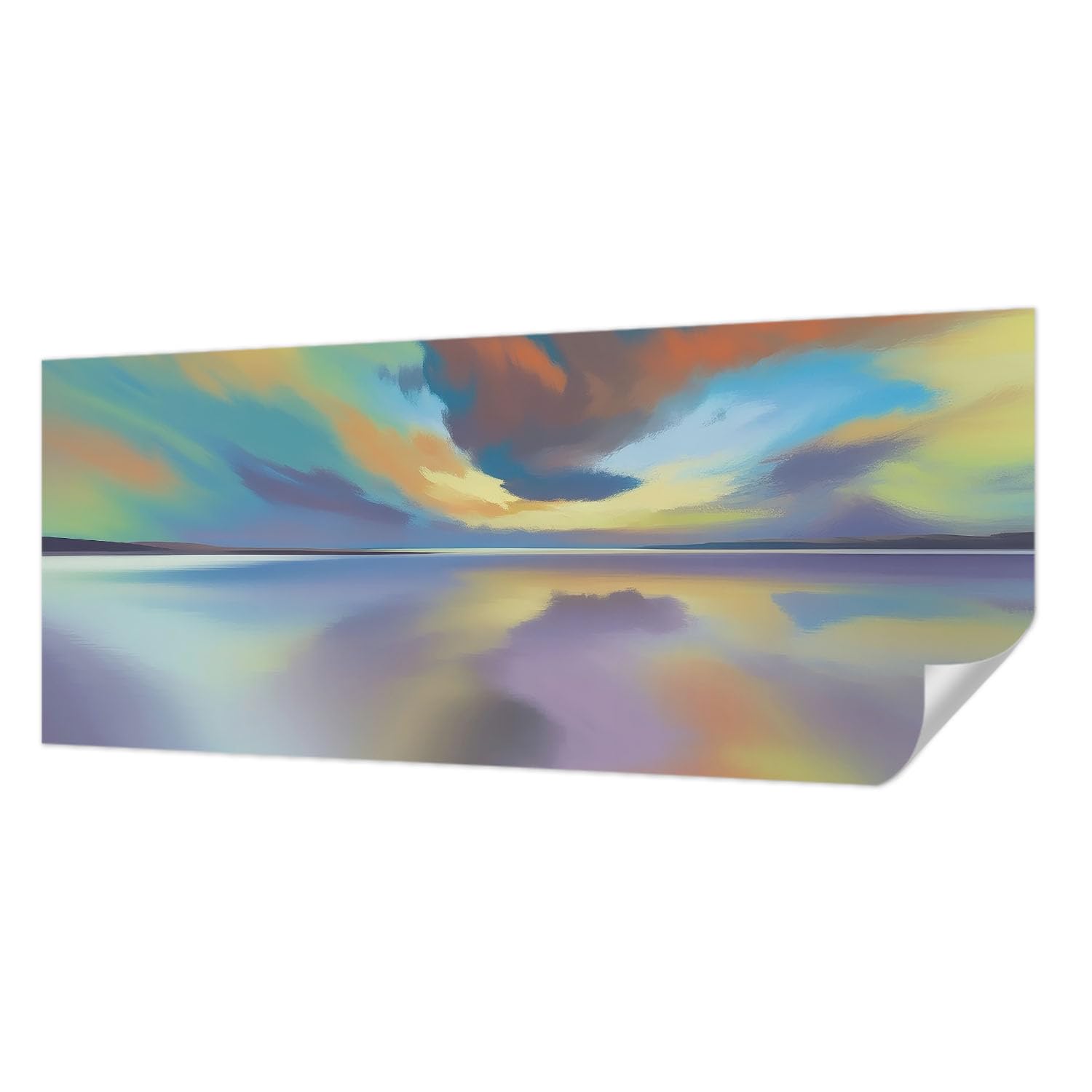 Revêtement mural autocollant pour chambre à coucher déco chaleureuse coucher de soleil panoramique