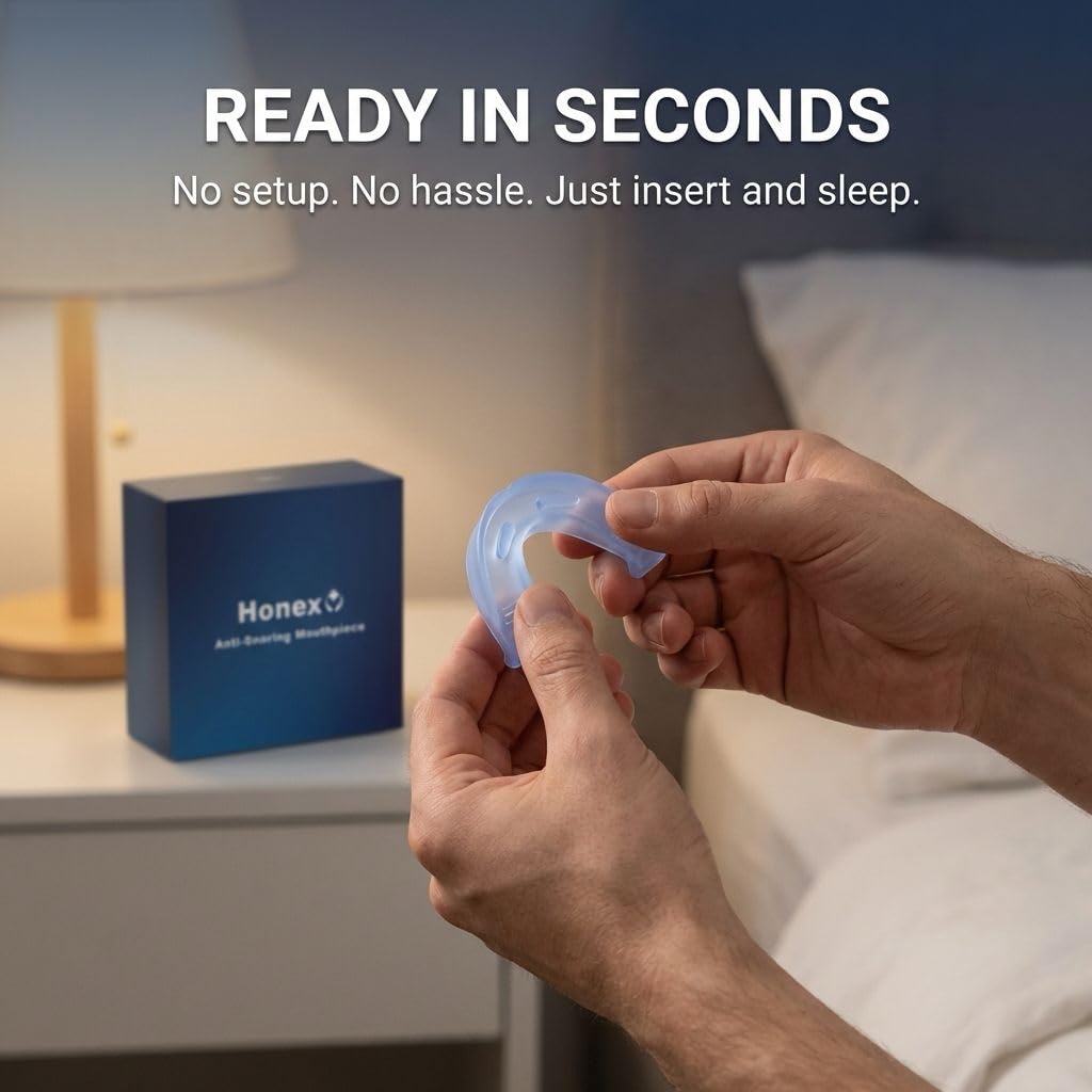 Honex- 2 Pack Anti Snoring Mouthpiece – Ready to Use Night Guard, No Boiling or Molding, Comfortable Fit That Stays in Place, Easy Breathing Design, Sleep Better From Night One — view 7