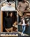 Locoowai 3 Pack Men's Ribbed Turtleneck Shirts, Long Sleeve Mock Neck Lightweight Pullover Sweaters Knit Base Layer Tee Tops(Black, White, Khaki,Medium)