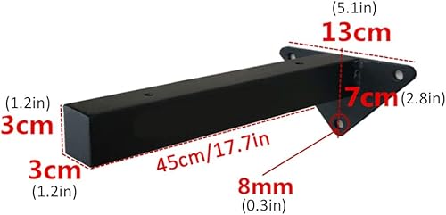 Miniatura 10 de Soportes de estante triangular, de metal para colgar en la pared, de hierro cuadrado, para escritorio, exhibición, estante de almacenamiento,