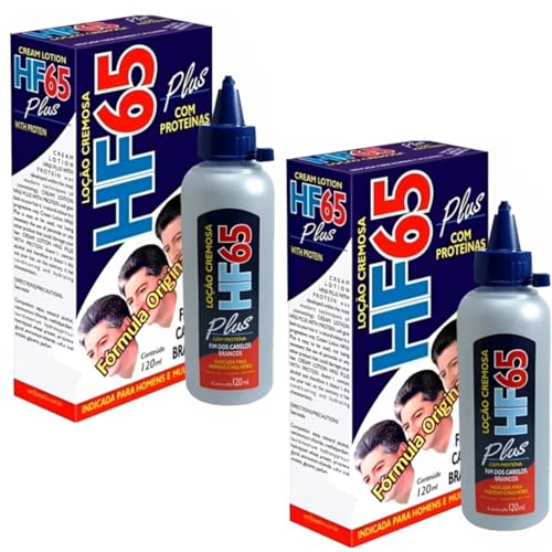 Kit 2 Loção Restauradora HF65 Plus Tonalizante Capilar Unissex Cremosa Incolor 120ml