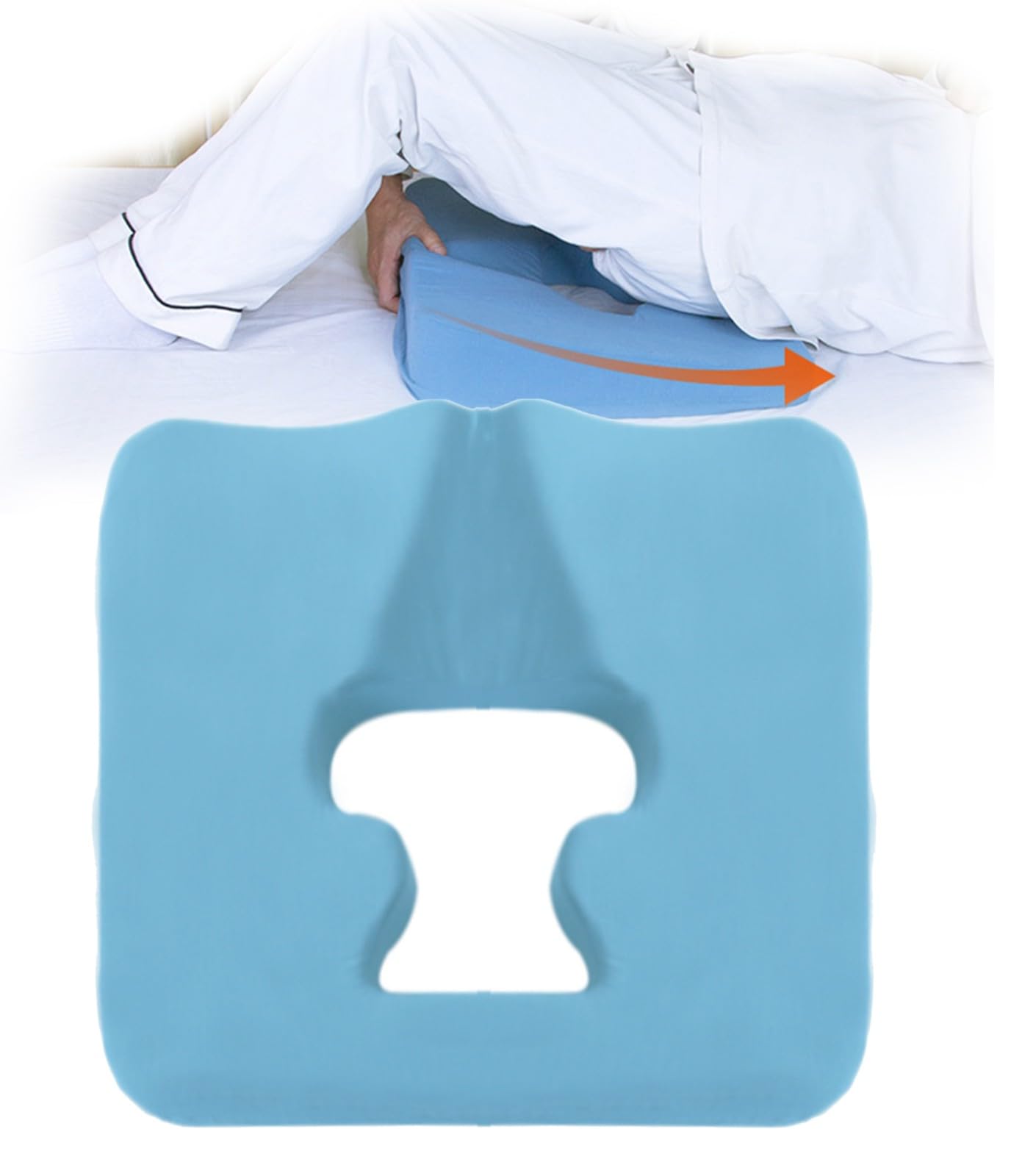 BLUEZY Cojin Antiescaras, Colchón Antiescaras, Cojín Anti Decúbito para Glúteos con Agujero Rebote Lento para Estar Postrado En Cama Y Sentado Durante Largos Periodos De Tiempo