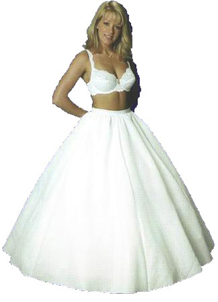 New Full Bridal Petticoat Wedding Gown Slip (444V) (Medium) White1226