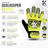 Guantes de arquero para jóvenes, guantes de fútbol para niños con doble protección de muñeca y palma de agarre súper de 4mm 4