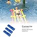 Nurnesy 3 Pcs Swimming Pool Noodle Foam Stick Connector Swimming Pole Connector for Pool Toys with 2 Cross Holes 30cm Length (Blue)