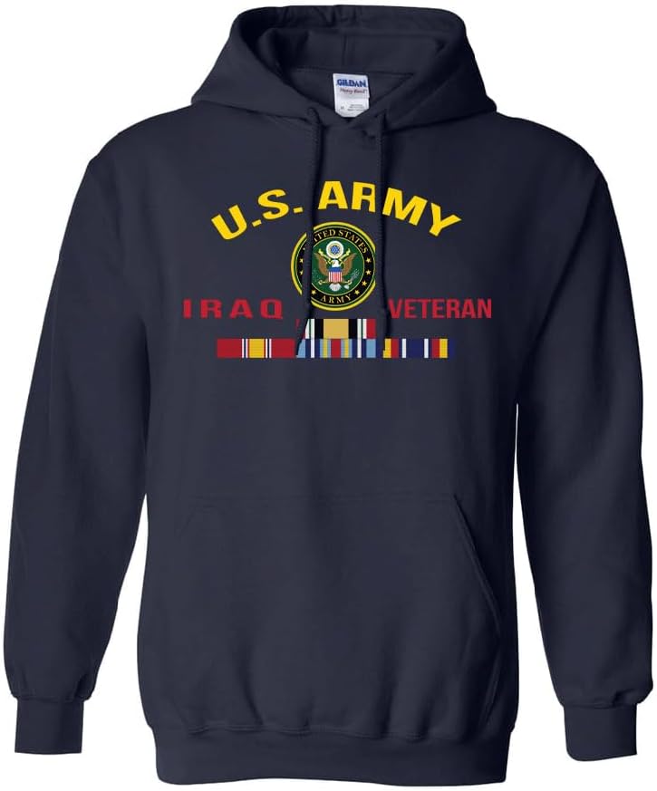 Military Productions US Army Iraq Veteran Hooded Sweatshirt Officially Licensed