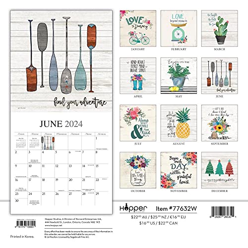 Love The Journey | 2024 12 x 24 Inch Monthly Square Wall Calendar | Hopper Studios | Stationery Design Photography - Image 2