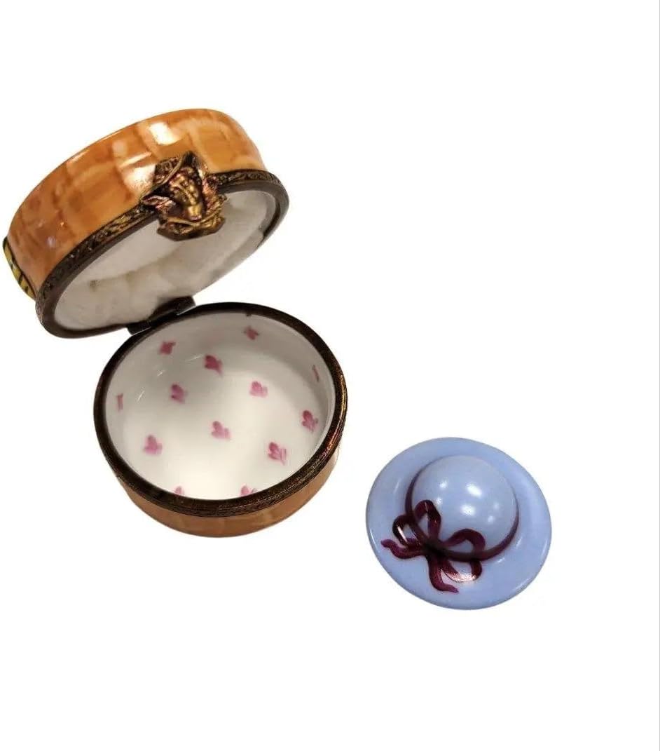 Hat Box w Hat GR Limoges Box Figurine