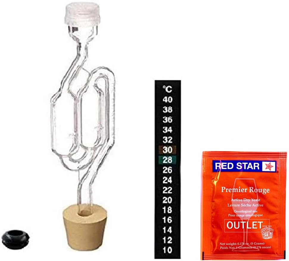 Amazon.co.jp Wine East Starter Set (Yeast, Airlock, Rubber Stopper