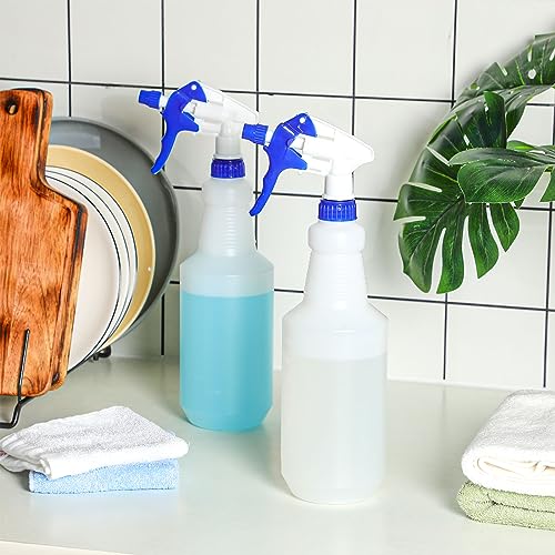 Eaasty 12 Pcs Plastic Spray Bottle 32 oz Bulk Heavy Duty Leakproof Spraying Bottles Empty Mist and Stream Mode Misting Spray Bottles with Adjustable Nozzle and Measurements for Cleaning Planting Pet 6