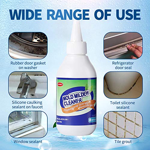 GELIVABLE Mold & Mildew Remover Gel Household Cleaner Wall Mold Cleaner for Tiles Grout Sealant Bath Sinks Showers - 5 Fl.Oz