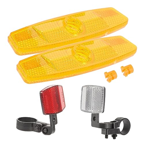 SUPVOX Bike Lights Reflectors 1 Set of Front Handlebar and Rear Wheel Reflectors for Safety