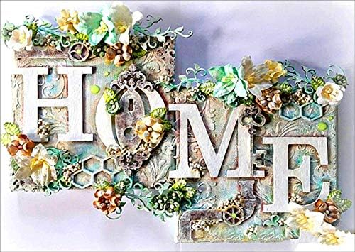 5D Diamond Painting Kits DIY Full Drill Home & Love Embroidery Cross Stitch for Adults Pictures Art Crystal Rhinestone Needlework Crafts Gift for Home Wall Decor 40 x 30cm 2 Pack
