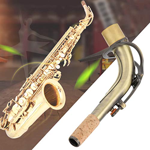 Alto Saxophone Sax Bend Neck, Brass Alto Saxophone Elbow Bend Tube, Musical Instrument Accessories, 2.45Cm(Antique Brass) #TOP7