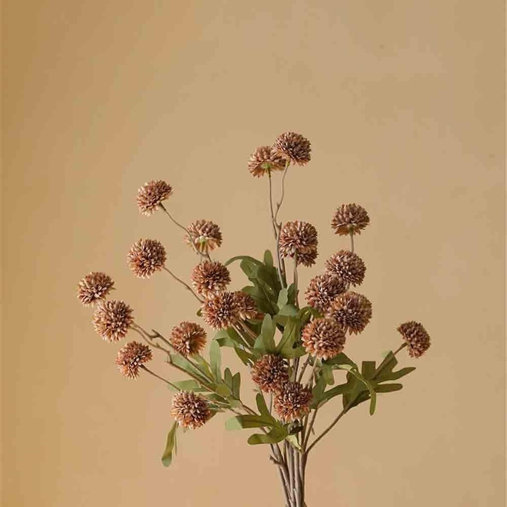 Fiori artificiali Fiori di simulazione di tarassaco, composizione floreale finta for la casa, soggiorno, con vaso in ceramica Fiore finto