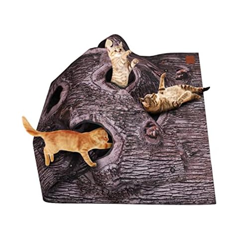 Grust Cat Toy and Scratching Mat, Play Mat for Cats, Cat Tunnel, Cat Play Mat for Small and Large Cats, Interactive Cat Toy, Durable, 100 x 100 cm Cover