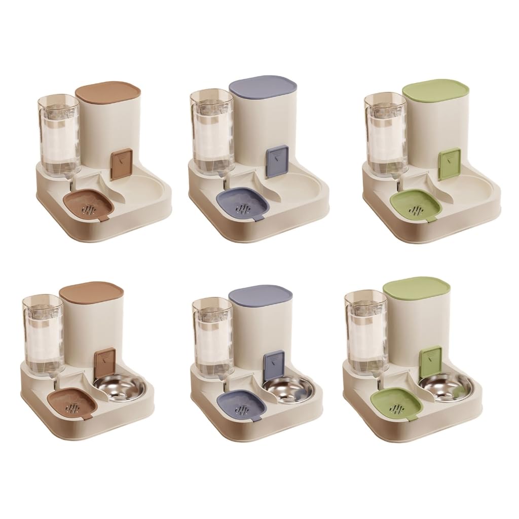 Comederos y dispensador de agua 2 en 1 para perros y gatos, juego de bebederos automáticos de alimentos y bebedero para gatos, suministros para mascotas para cachorros