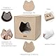 LuckySign Katzenhaus Indoor Katzenhöhle Kallax Regal Katzenkorb zum Schlafen Kallax Einsatz für Katzen mit Flauschig Katzenkissen, 33X33X37cm- Braun